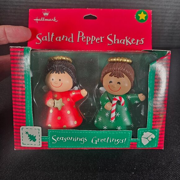 Hallmark "Seasons Greetings" Angel Salt And Pepper Shaker Set - Picture 2 of 9